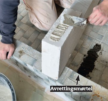 Bygge dusjnisje porebetong Porebetong